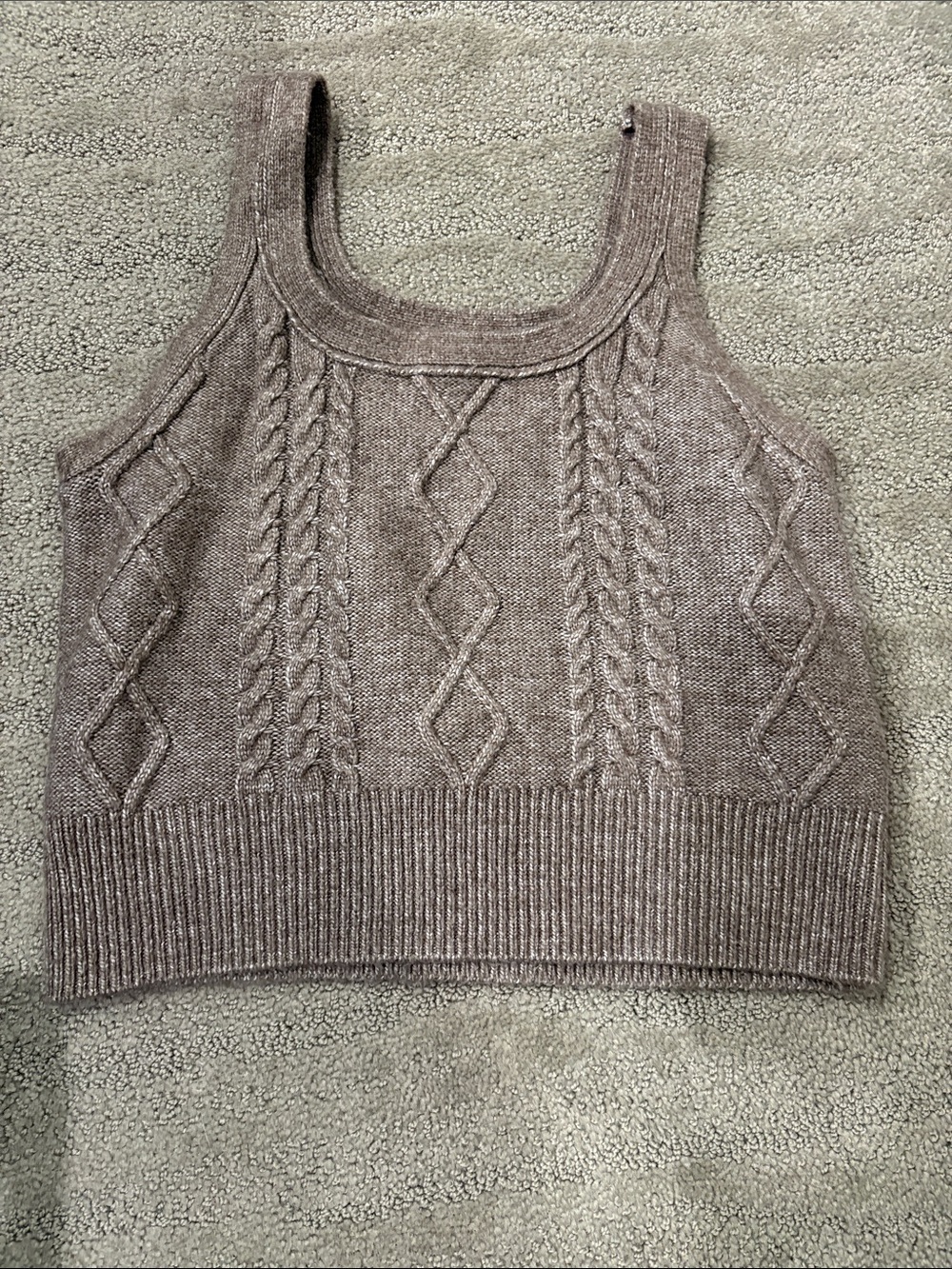 Jessica Simpson Mauve Knit tank crop top size M
